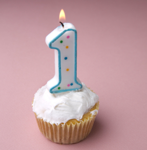 1st Birthday Candle